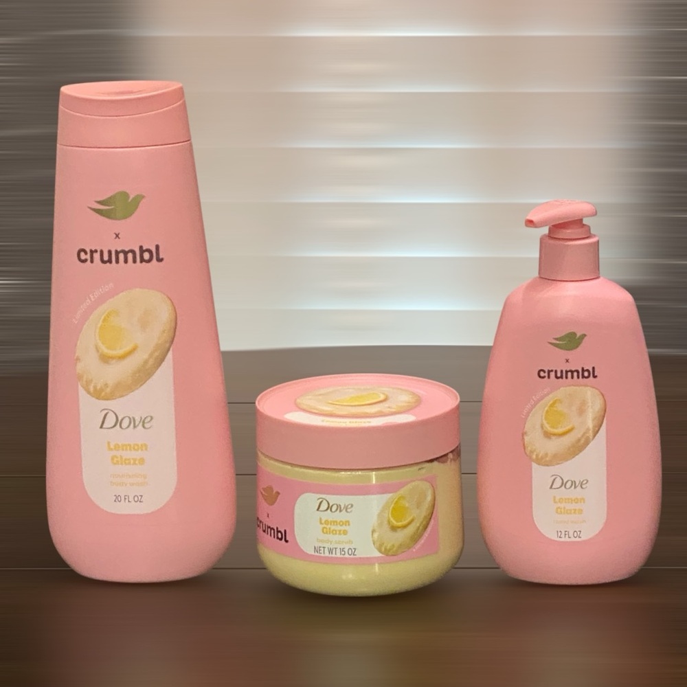 Setβ of 3 Limited Edition Dove x Crumblβ Lemon Glaze Bundle